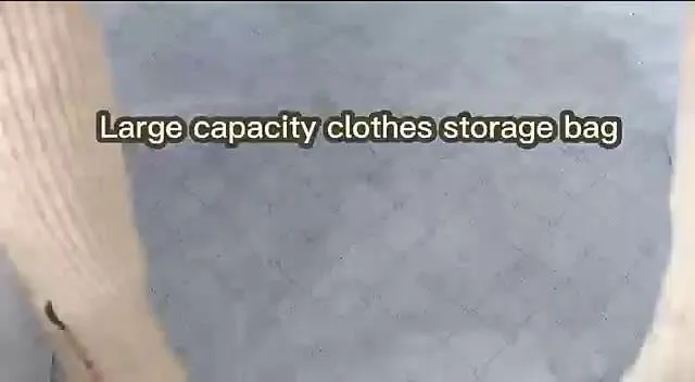 1pc Large Storage Bag Organizer Clothes Storage With Reinforced Handle, Storage Containers For Bedding, Comforters, Clothing, Closet, Clear Window, Sturdy Zippers