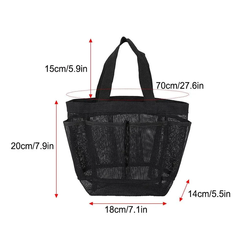 2021 Hanging Toiletry Bag Mesh Shower Bag Portable Wash Bags Quick Dry Cosmetic Bags Shower Organizer for Bathroom Beach Camping