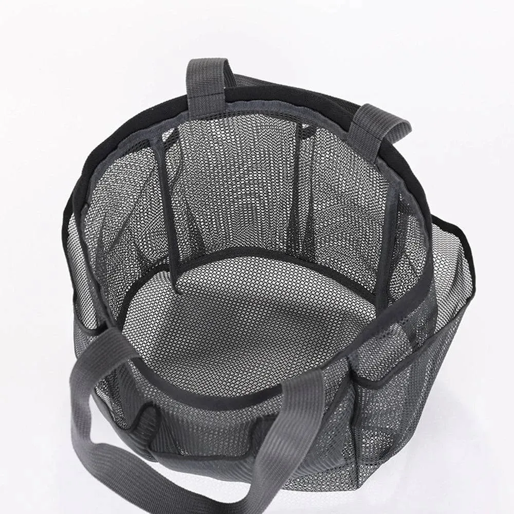 2021 Hanging Toiletry Bag Mesh Shower Bag Portable Wash Bags Quick Dry Cosmetic Bags Shower Organizer for Bathroom Beach Camping