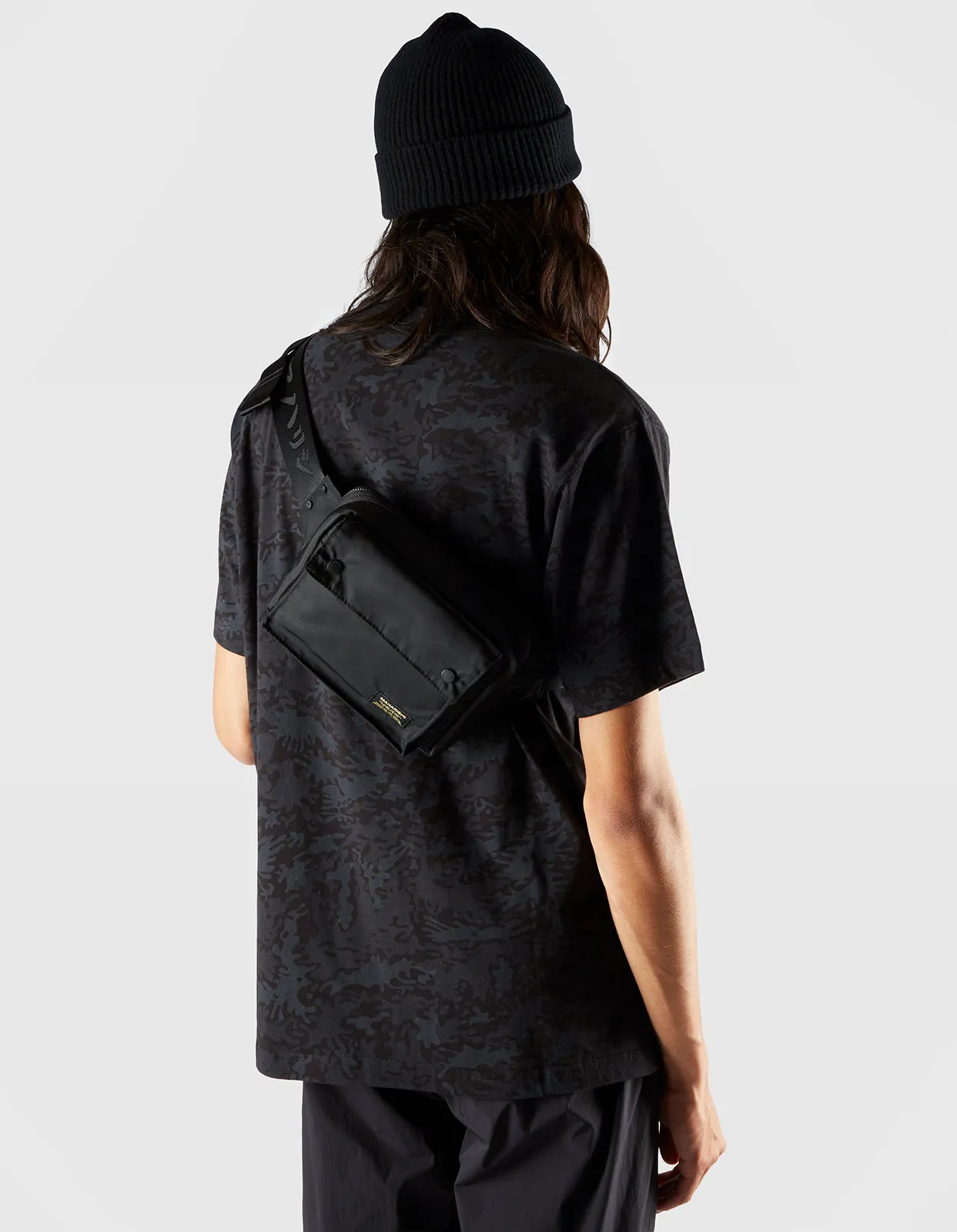 9633 Maharishi Mini Travel Waist Bag  420D Nylon Black