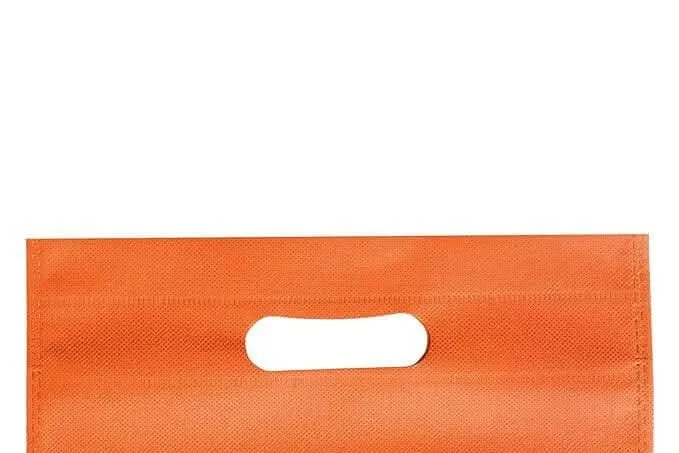 Agrashri Enterprises D Cut Orange Cloth Carry Bag (Pack of 50 )