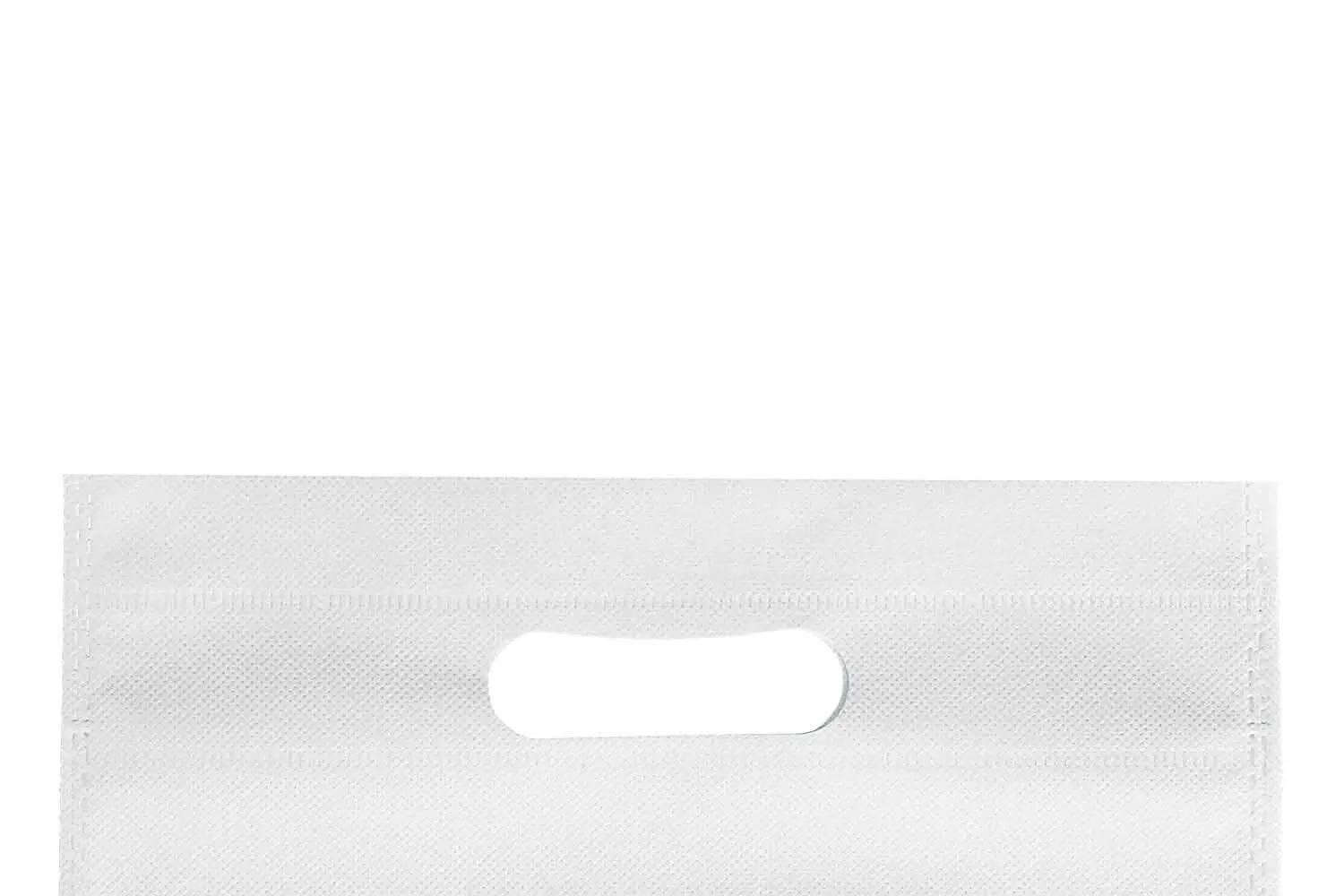 Agrashri Enterprises D Cut White Cloth Carry Bag (Pack of 50 )