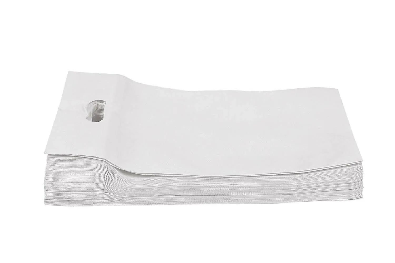 Agrashri Enterprises D Cut White Cloth Carry Bag (Pack of 50 )