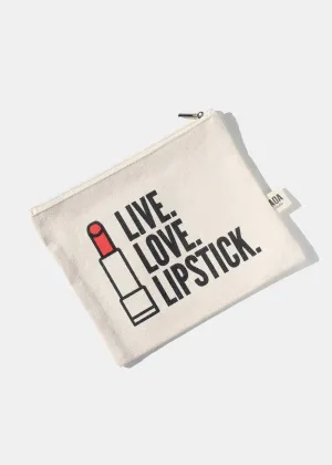 AOA Canvas Pouch - Live Love Lipstick