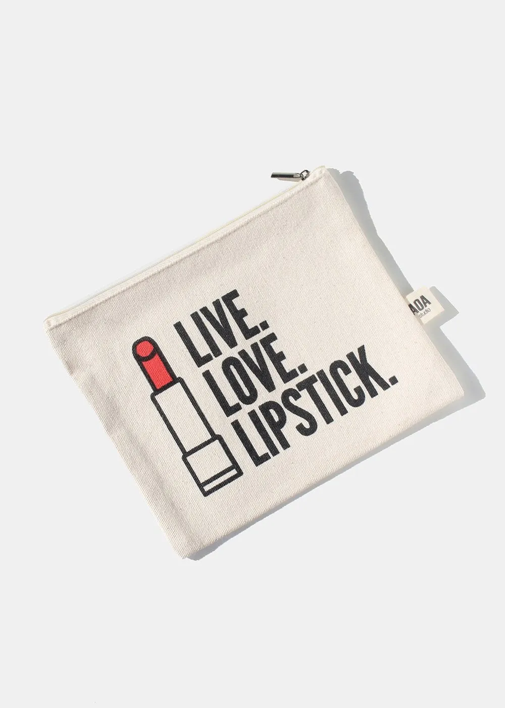 AOA Canvas Pouch - Live Love Lipstick