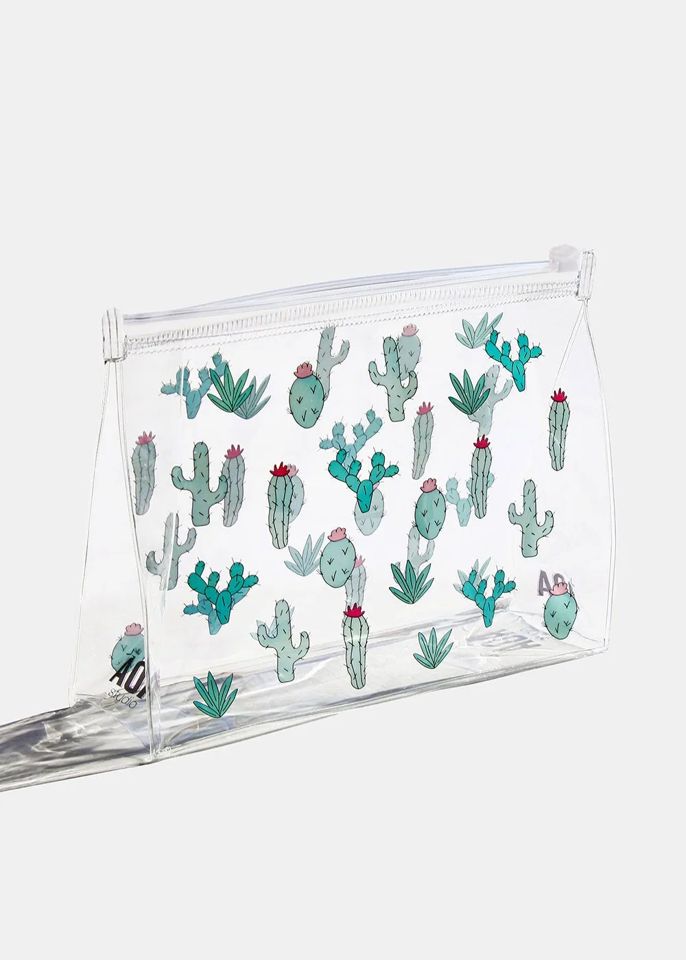 AOA Clear Makeup Pouch - Cactus
