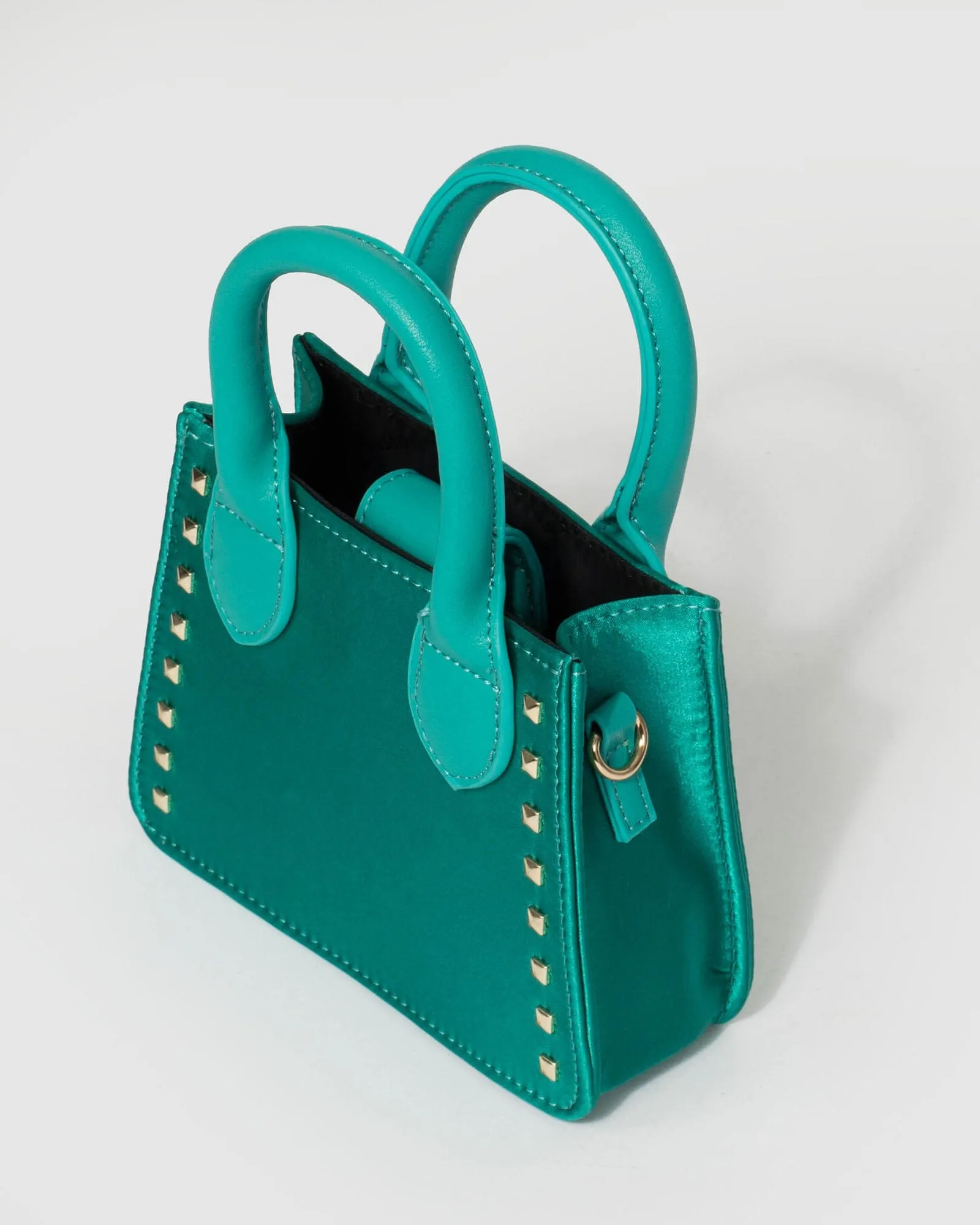 Aqua Sibel Stud Mini Tote Bag