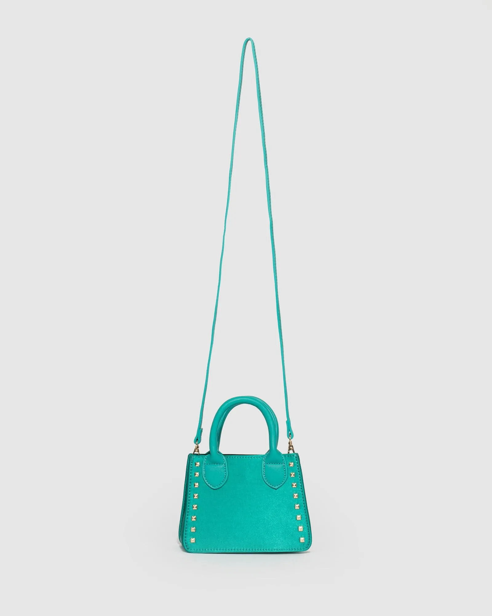 Aqua Sibel Stud Mini Tote Bag