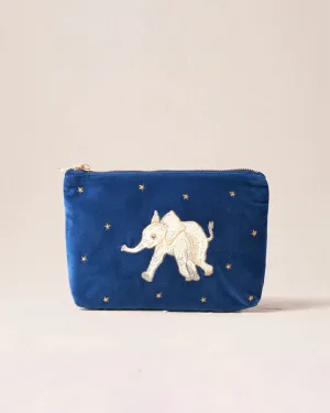 Baby Elephant Conservation Mini Pouch - Navy