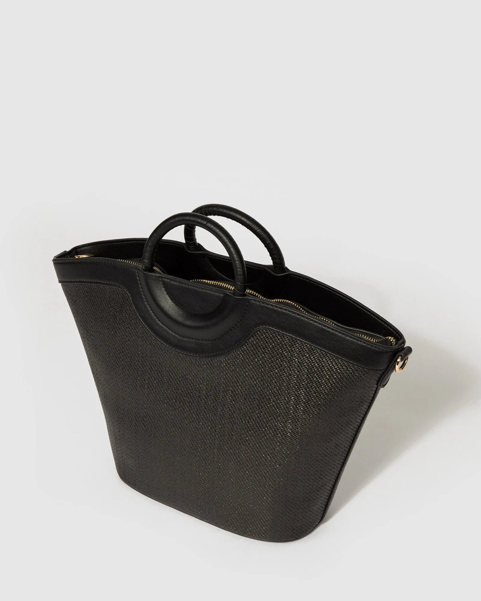 Black Alice Weave Tote Bag