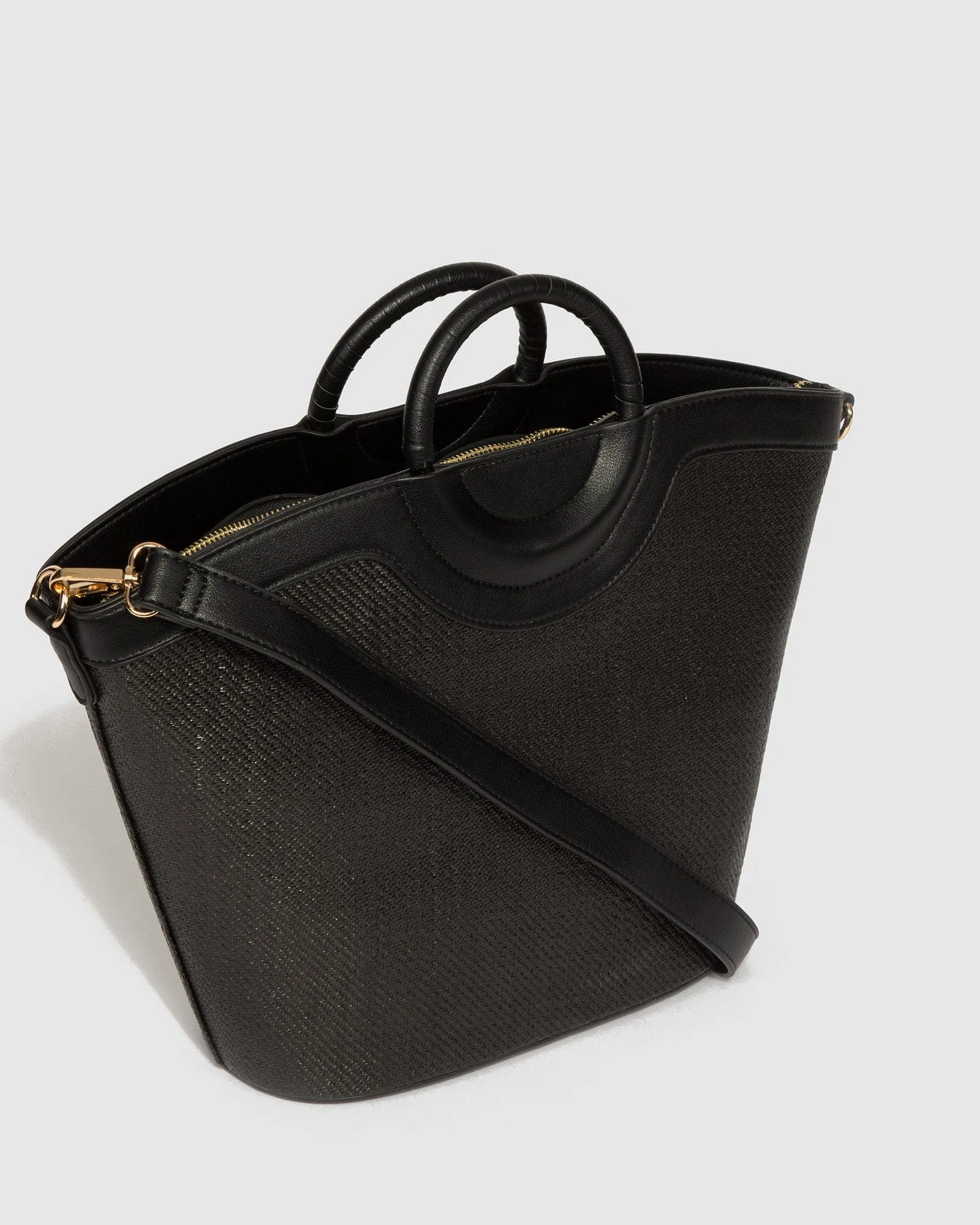 Black Alice Weave Tote Bag