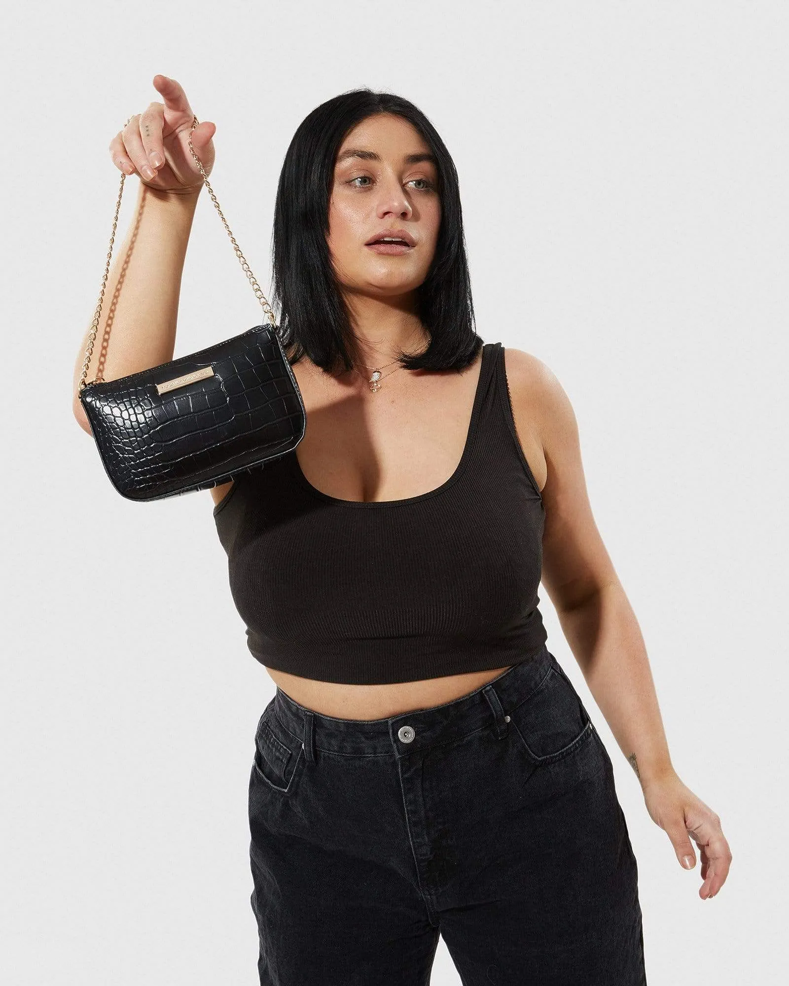 Black Lucy Mini Shoulder Bag
