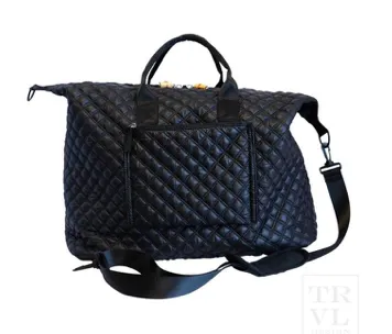 Black with Cheetah Print Liner TRVL Design Overpacker