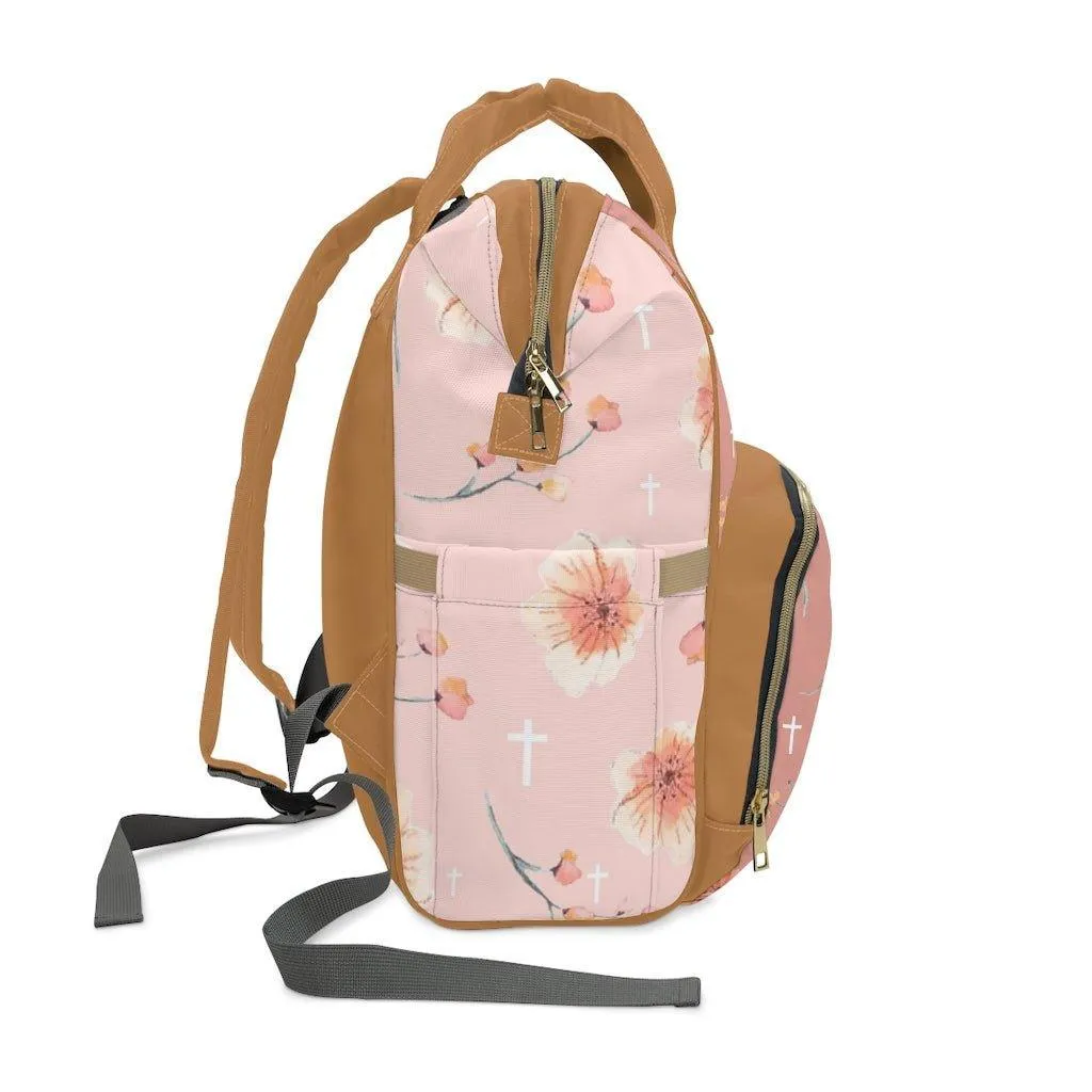 Blessed Floral Diaper Backpack