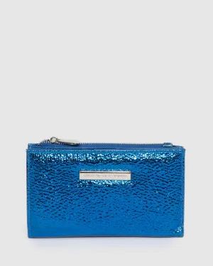 Blue Selena Zip Wallet
