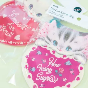 Cat Heart Die-Cut Zipper Bag Set