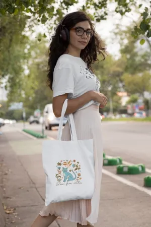 Cat Printed Tote Bag Standard Printed  for unisex