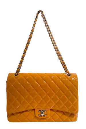 Chanel Patent Leather Maxi Double Flap