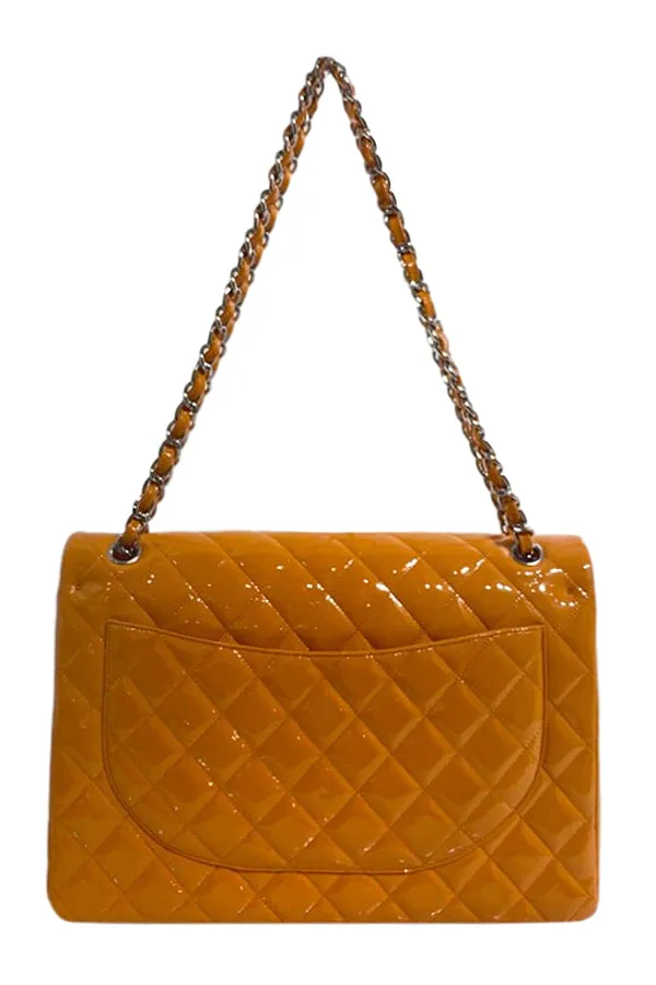 Chanel Patent Leather Maxi Double Flap