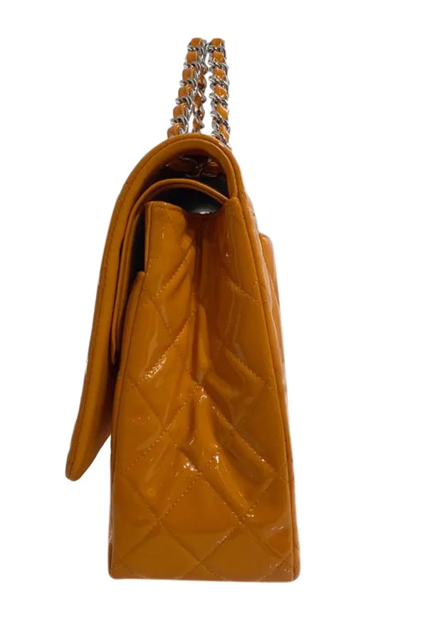 Chanel Patent Leather Maxi Double Flap