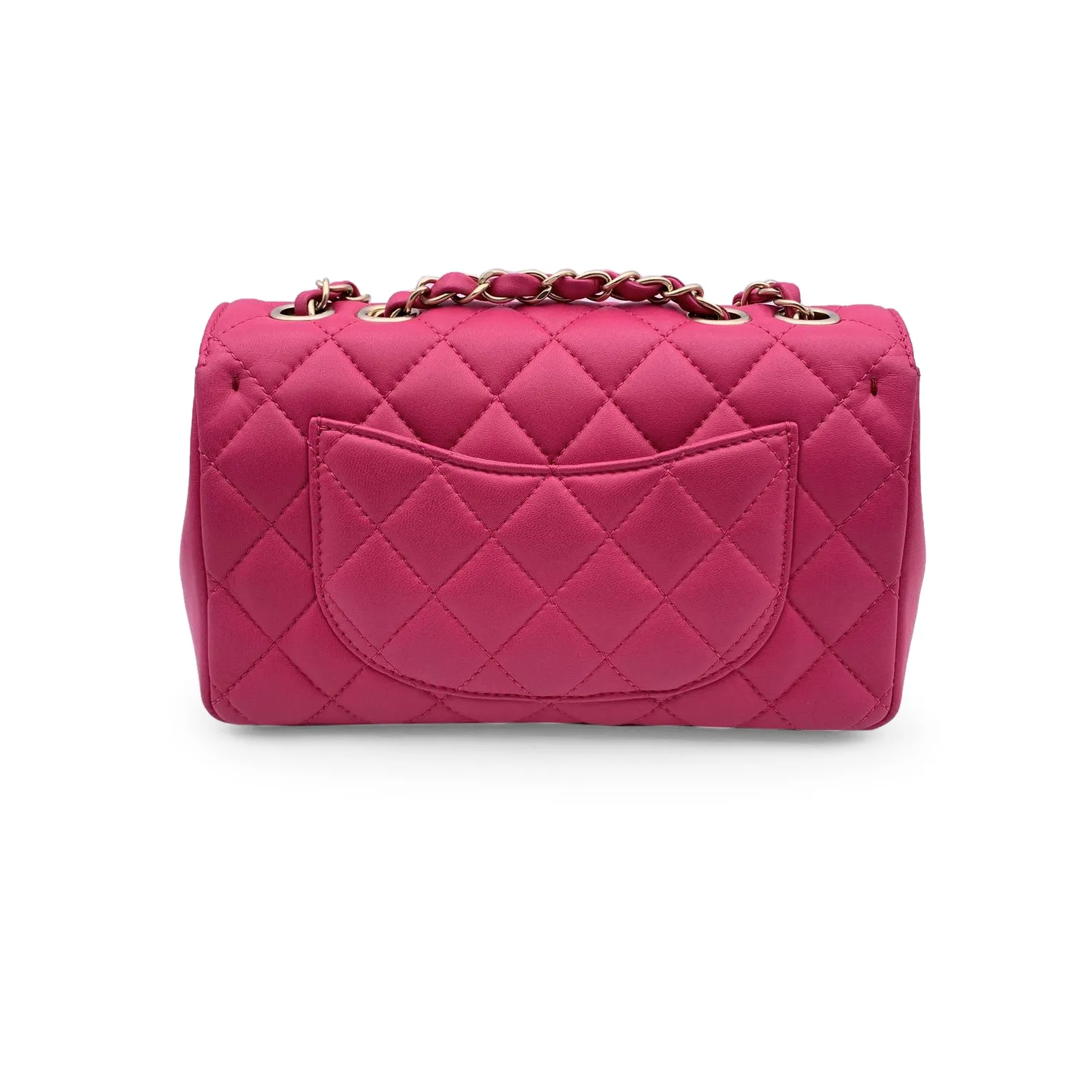 CHANEL Pink Quilted Leather Mini Mademoiselle Chic Shoulder Bag