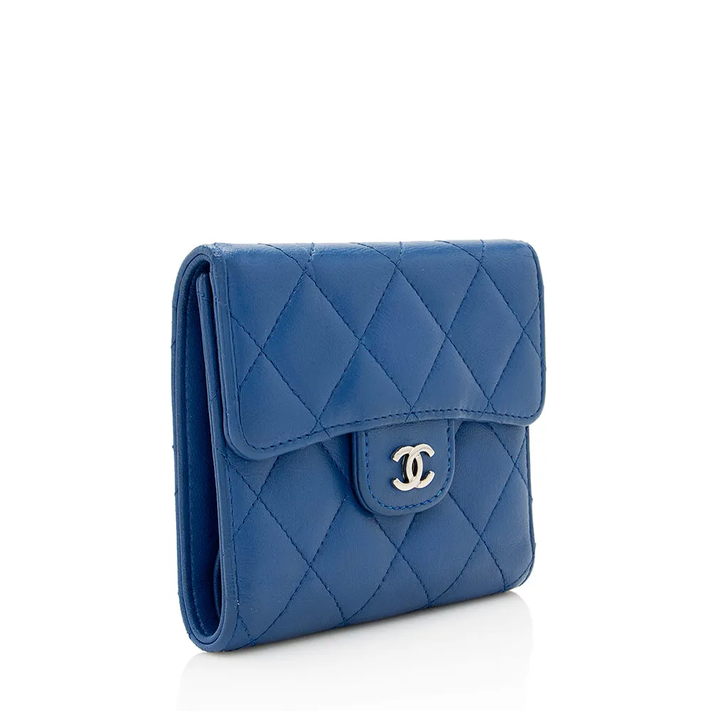 Chanel Quilted Lambskin CC Compact Wallet (SHF-19448)