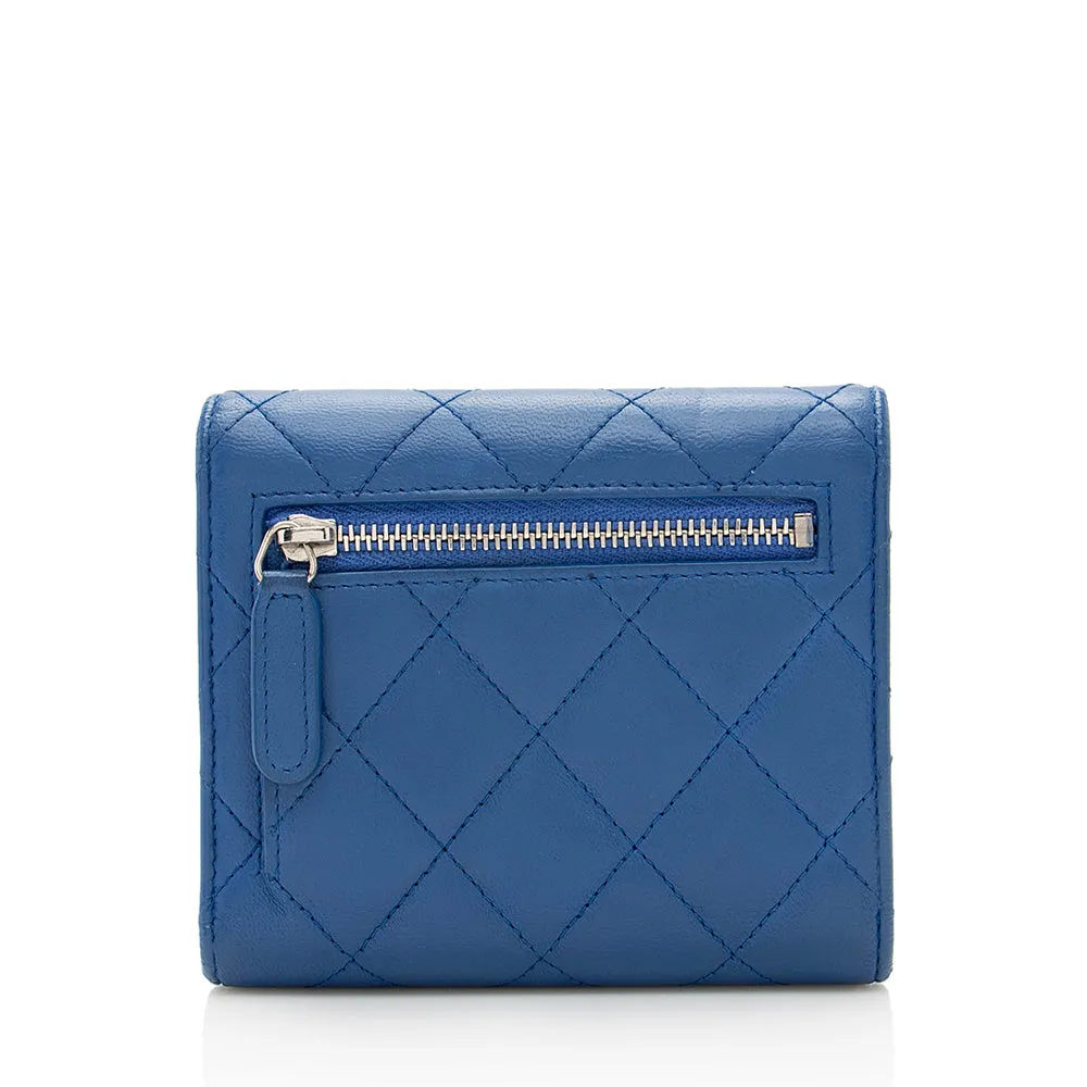 Chanel Quilted Lambskin CC Compact Wallet (SHF-19448)