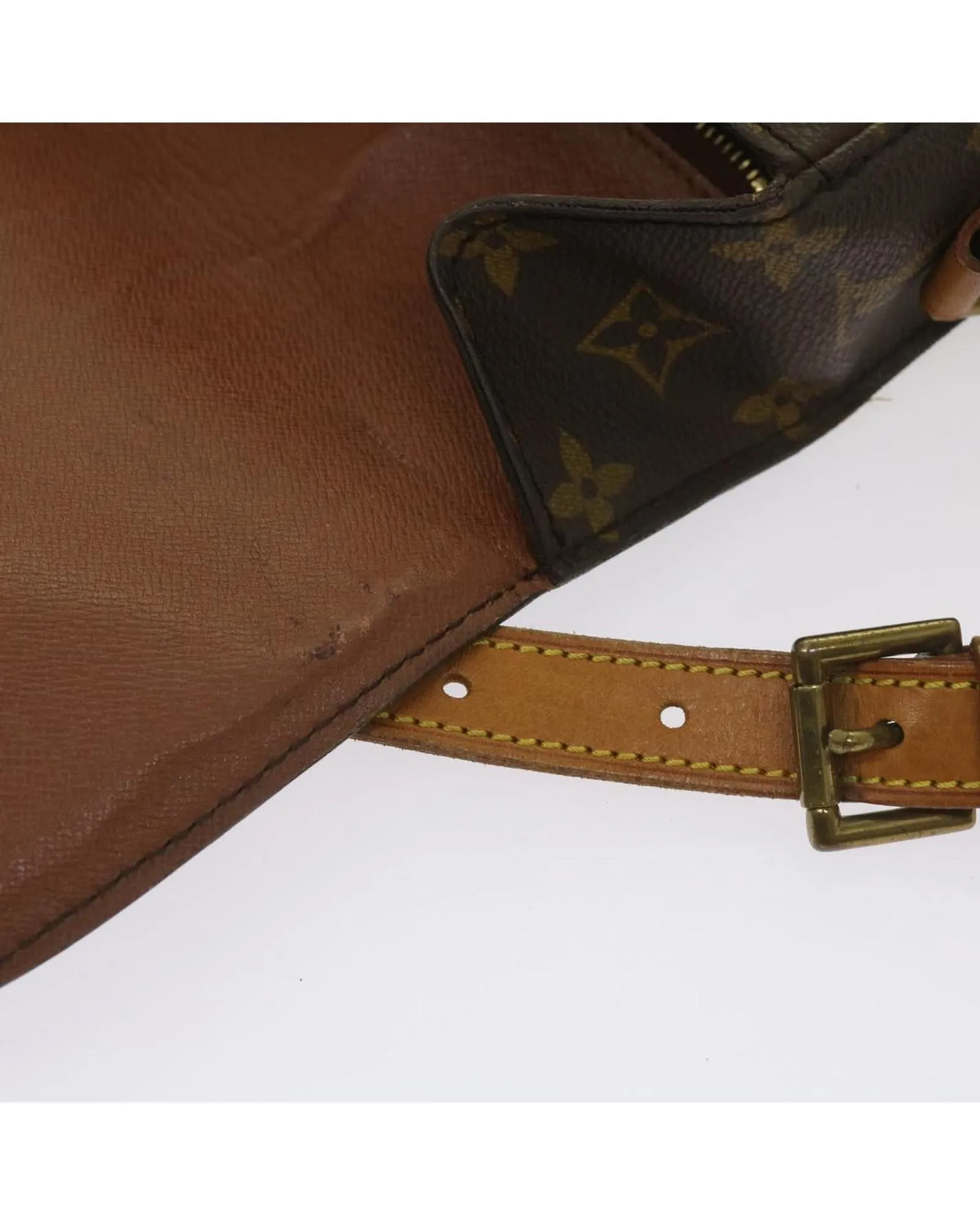 Chic Monogram Shoulder Bag with Flap Closure