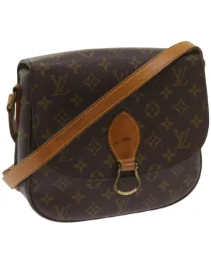 Chic Monogram Shoulder Bag with Flap Closure