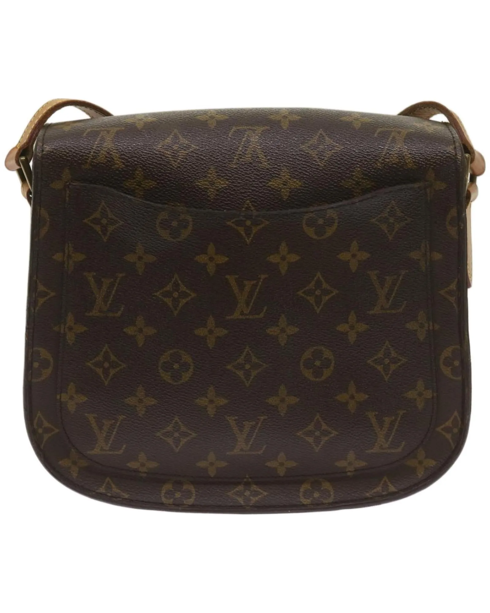 Chic Monogram Shoulder Bag with Flap Closure