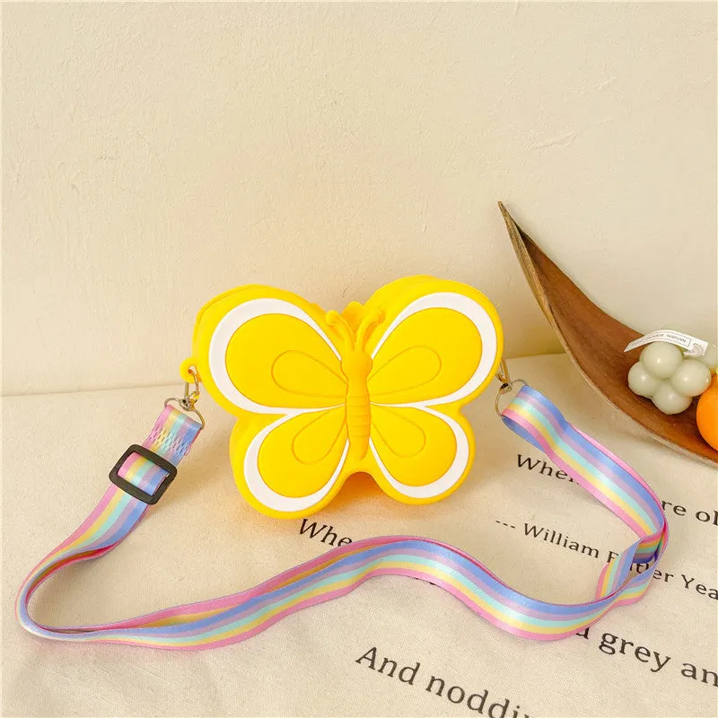 Children's Silicone Cute Butterfly Shoulder Bag