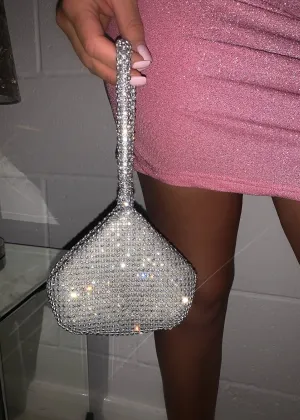 Cinderella Diamante Bag - Silver