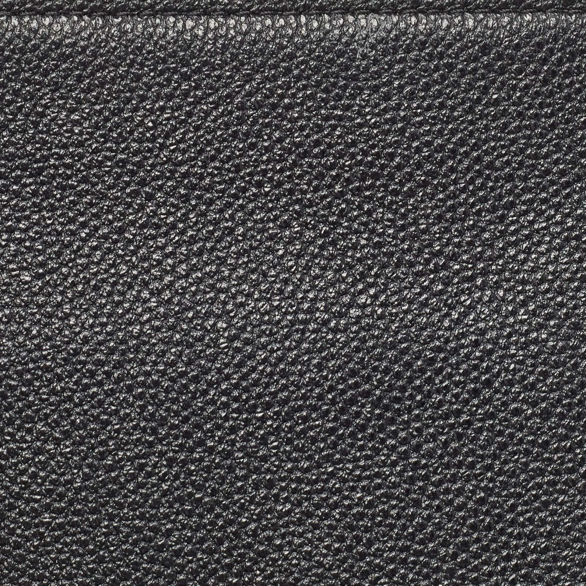 DIOR Black Leather Large ama Flap Shoulder Bag