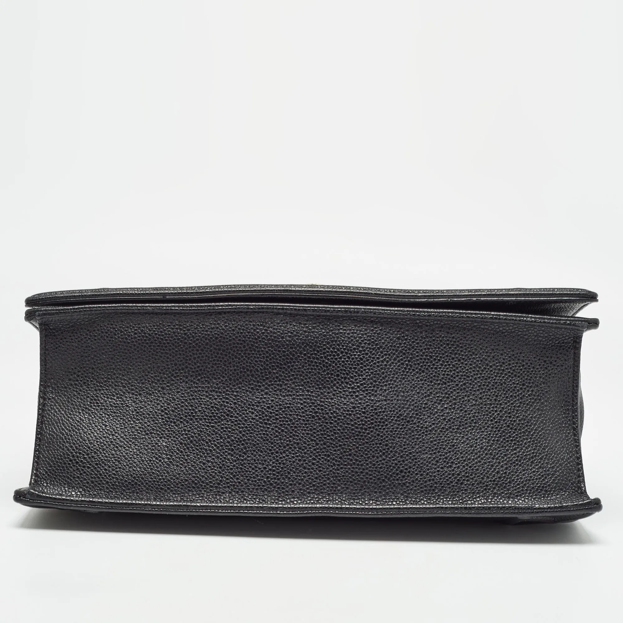 DIOR Black Leather Large ama Flap Shoulder Bag