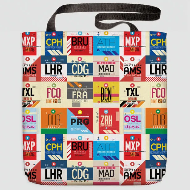 European Airports - Tote Bag