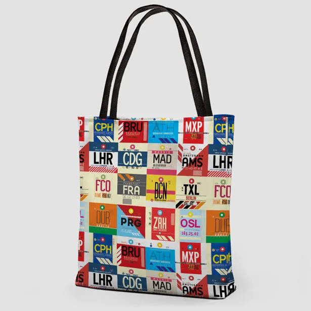 European Airports - Tote Bag