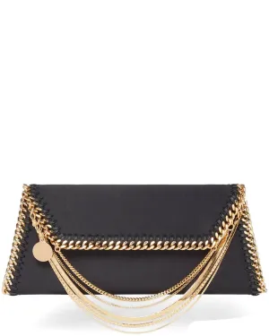 Falabella Satin Clutch in Black