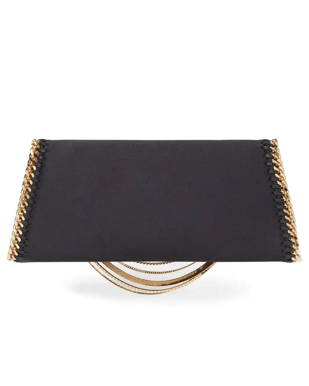 Falabella Satin Clutch in Black