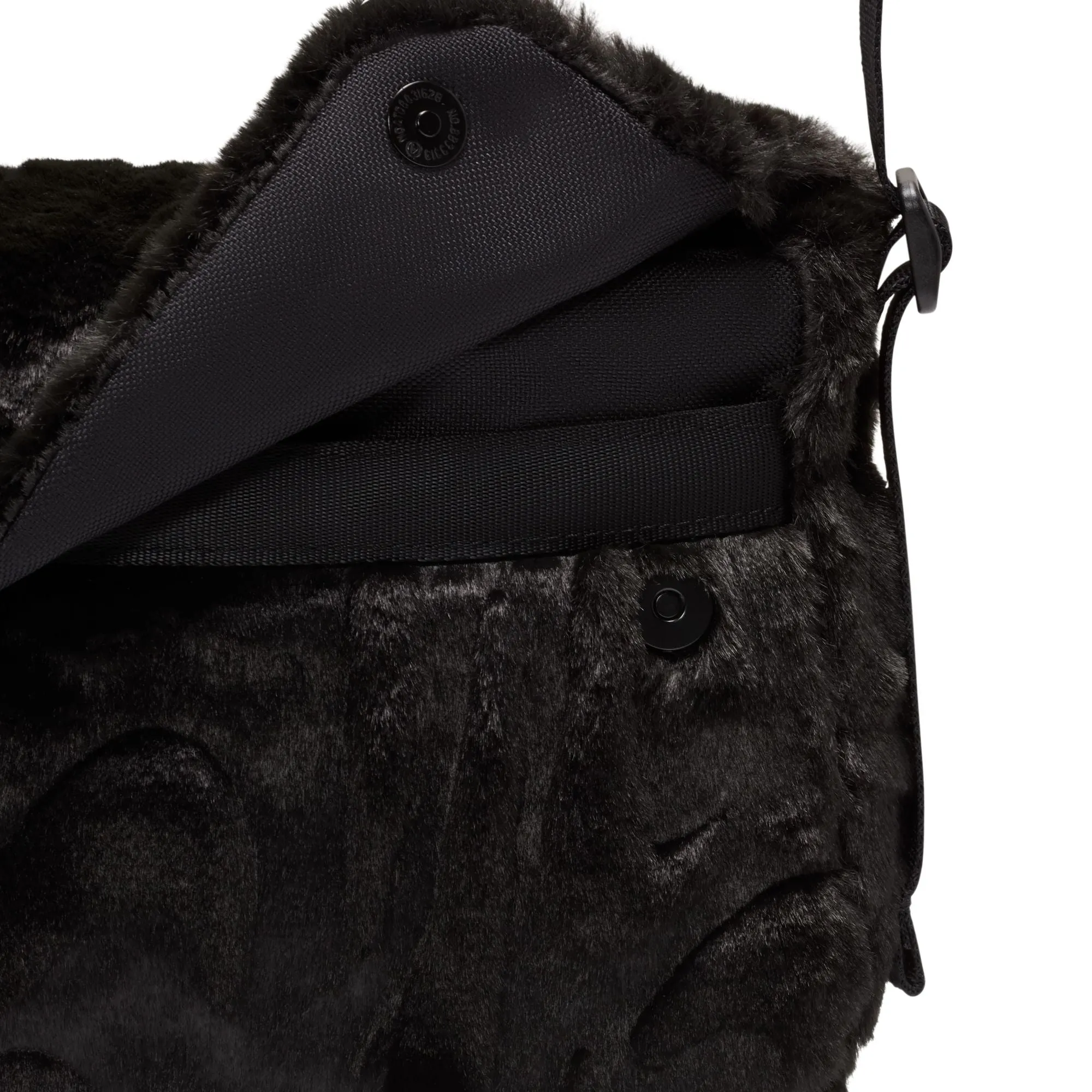 FAUX FUR CROSSBODY BAG "BLACK"