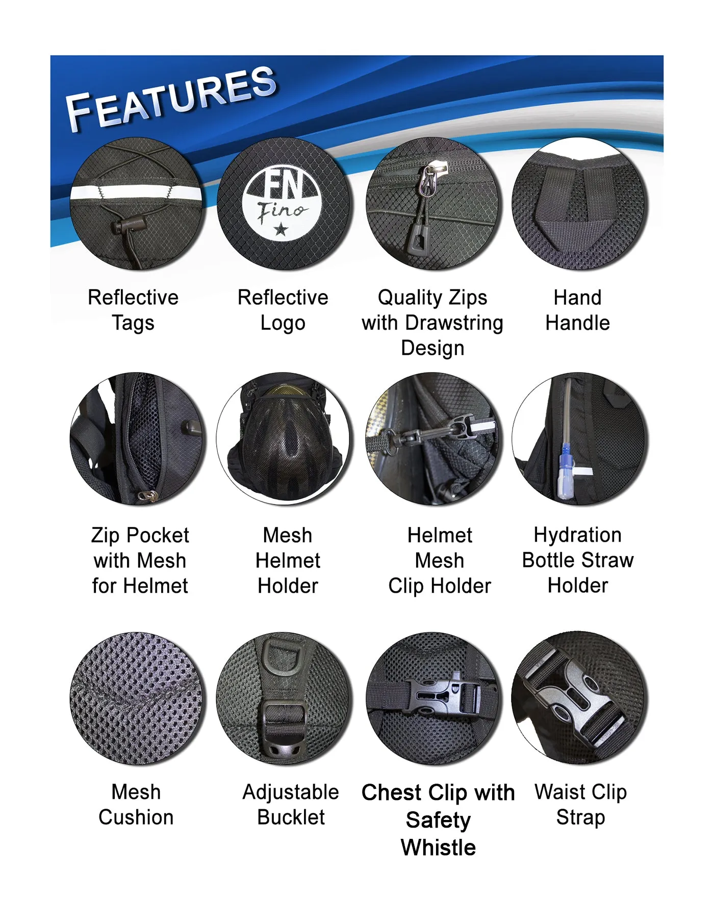 Fino B4498 Tactical Outdoor & Cycling Hydration Water Backpack