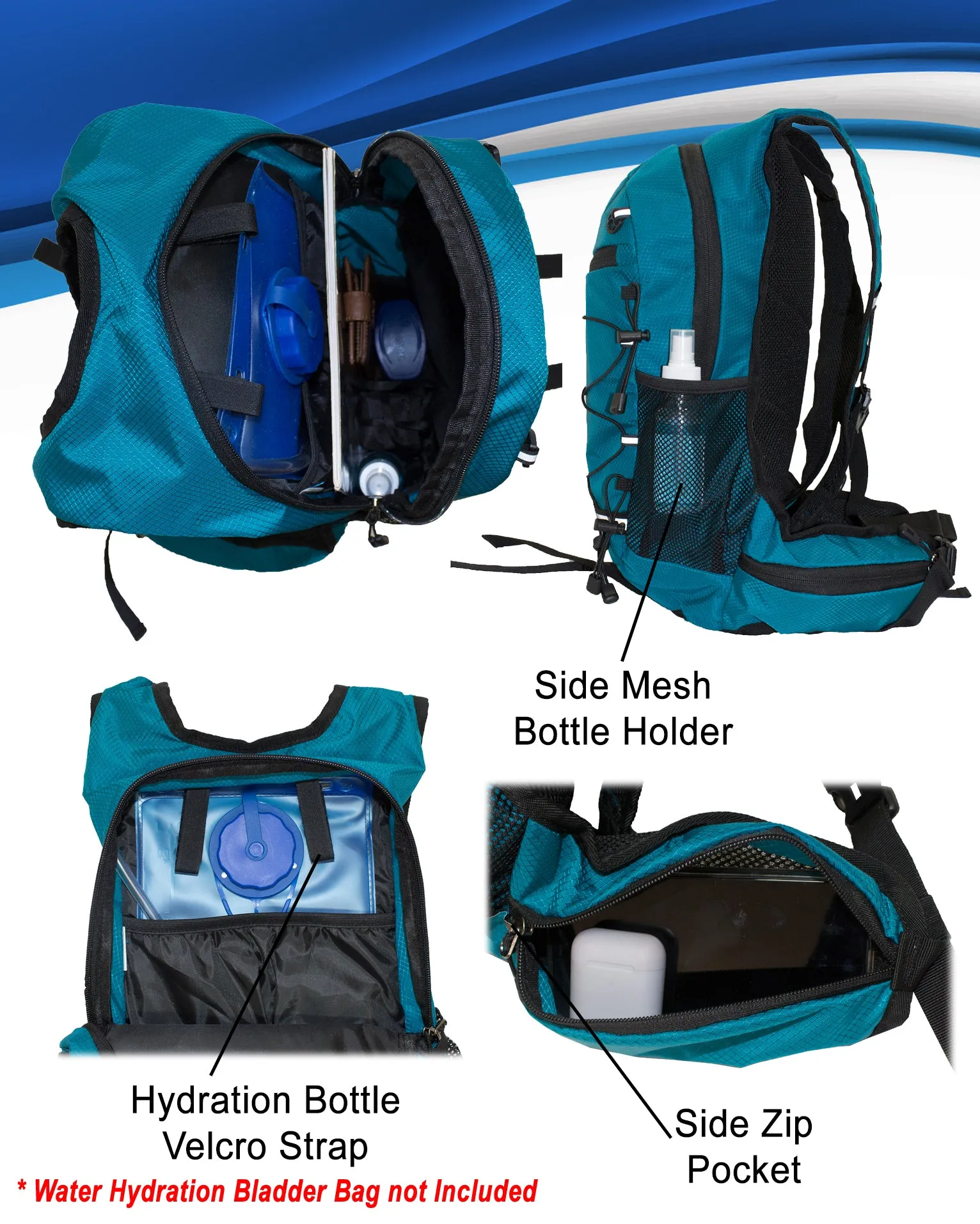 Fino B4498 Tactical Outdoor & Cycling Hydration Water Backpack