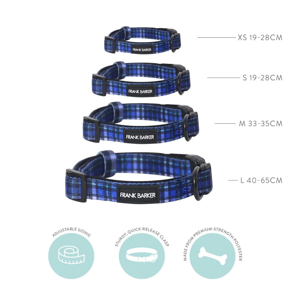 Frank Barker Collar Blue Plaid L
