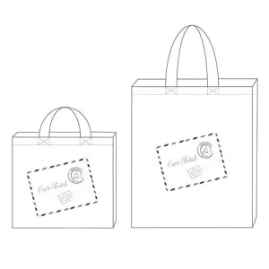 French Post Card Personalized Tote Bag Tote Bag with Gussets