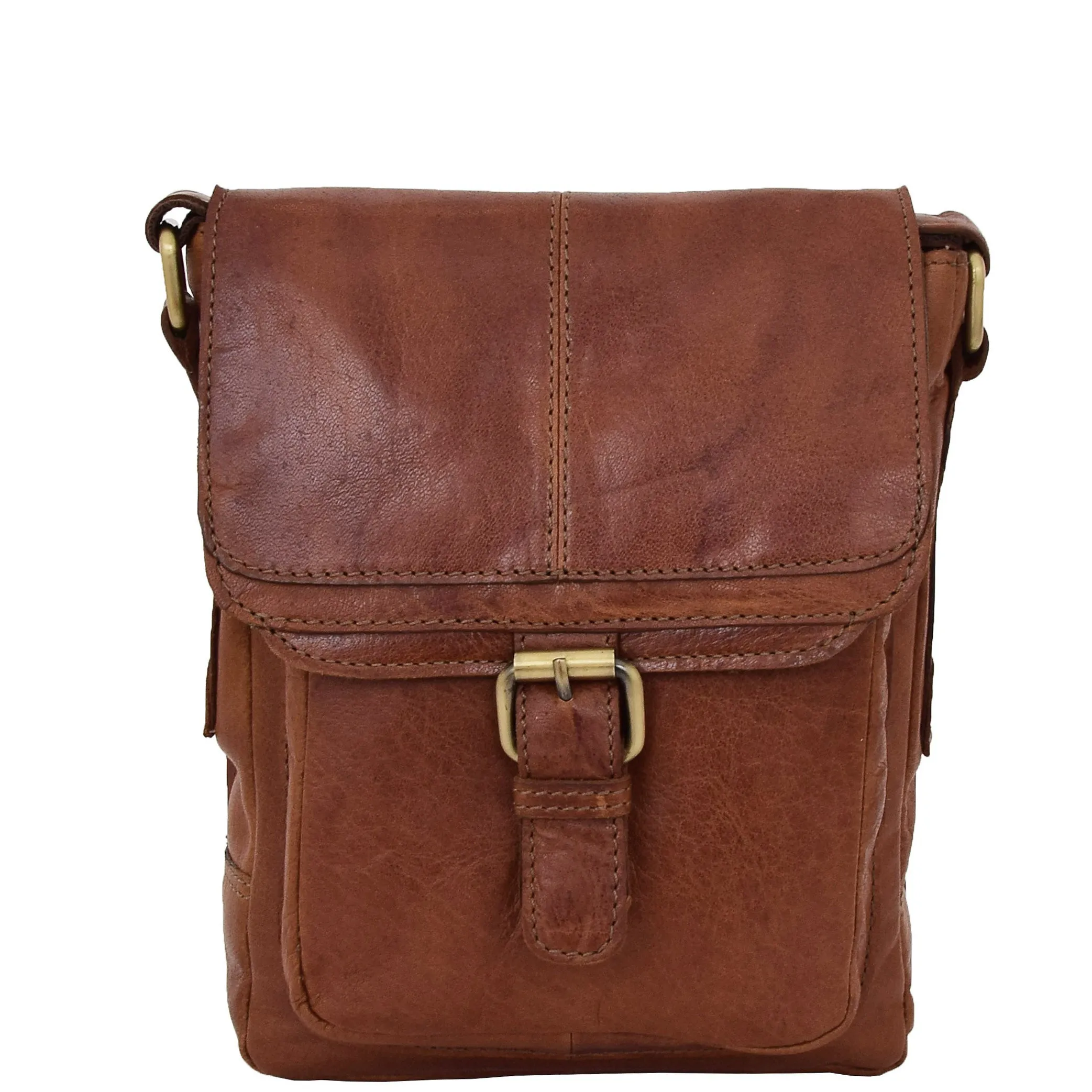 Genuine Tan Leather Bag Cross Body Vintage Flight Bag Tommy