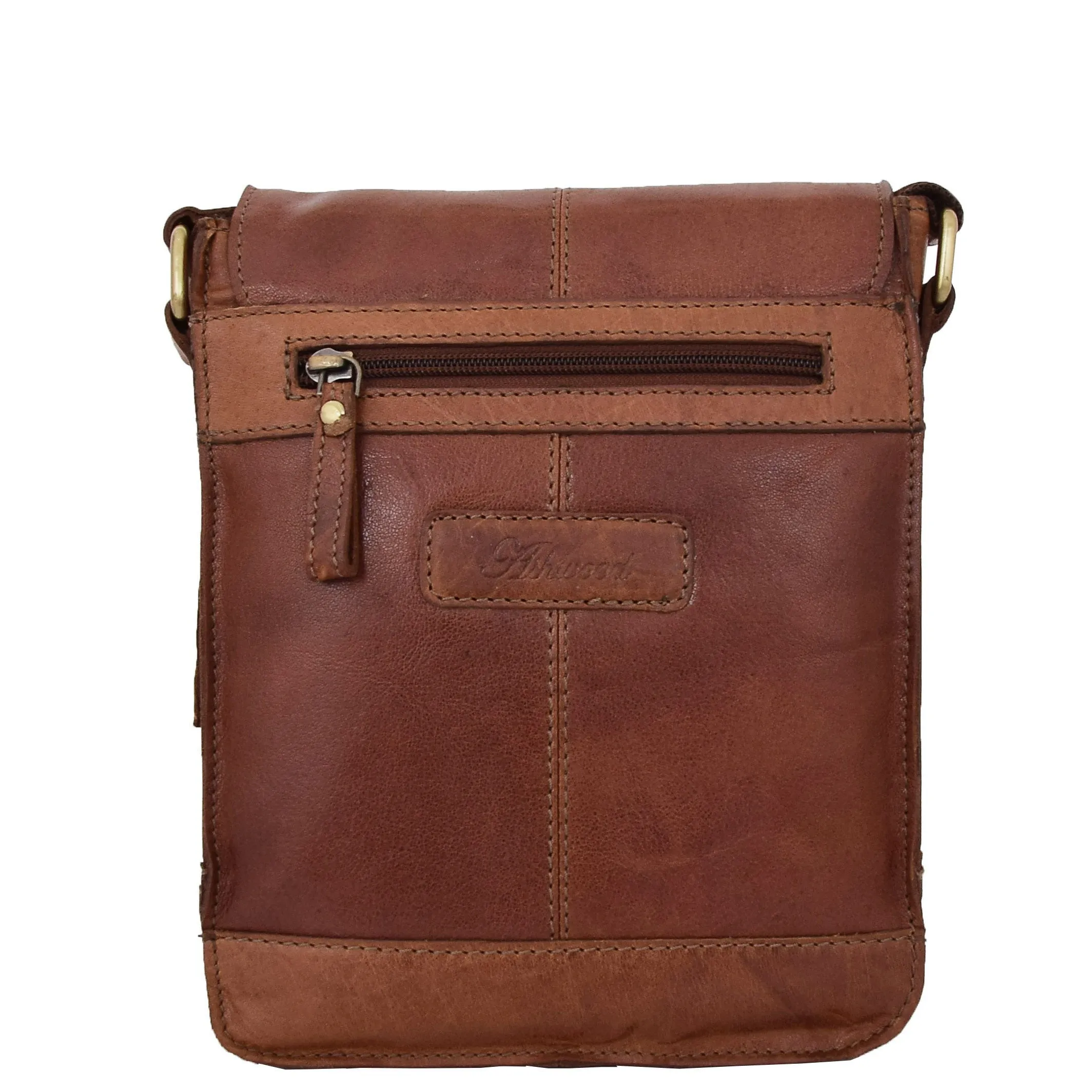 Genuine Tan Leather Bag Cross Body Vintage Flight Bag Tommy