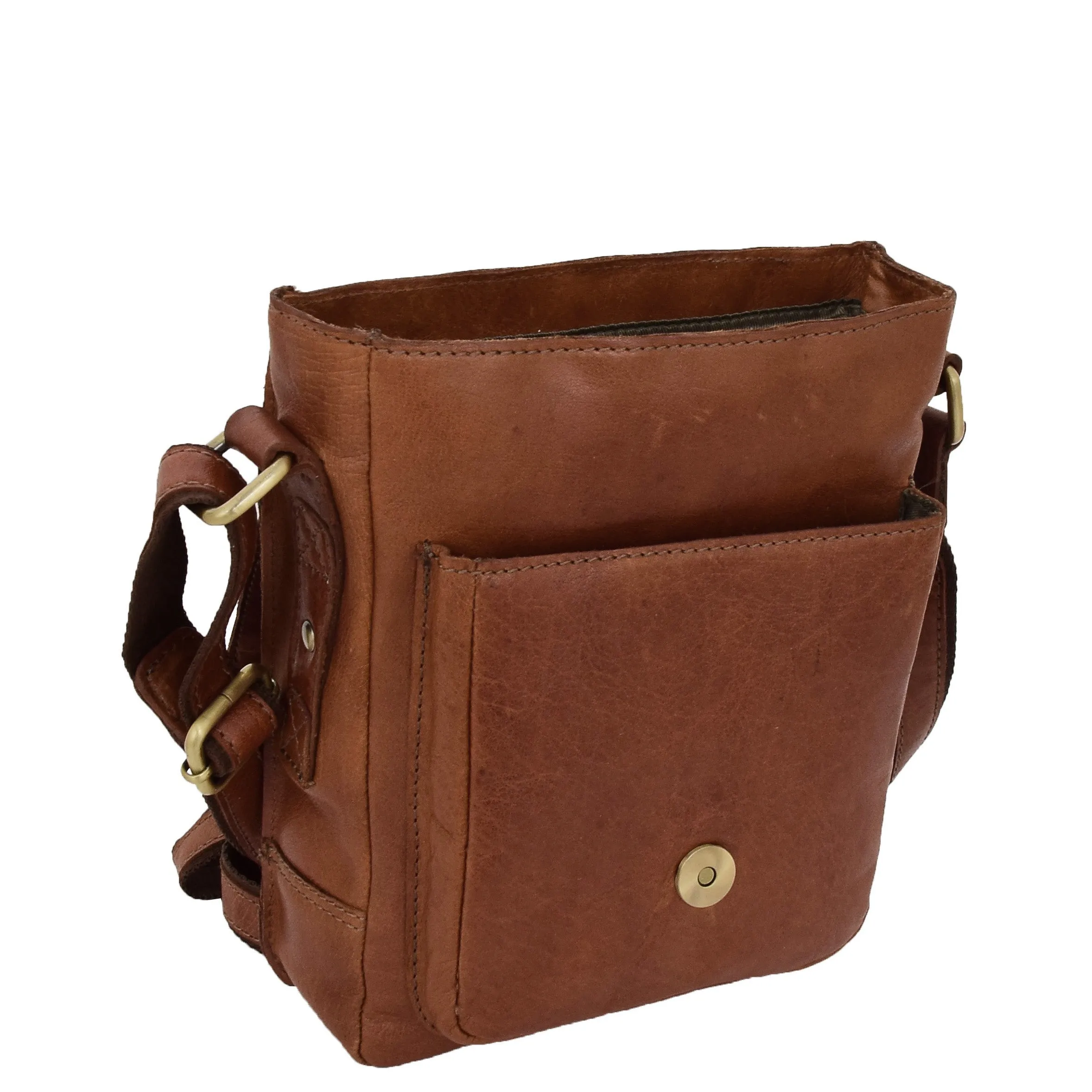 Genuine Tan Leather Bag Cross Body Vintage Flight Bag Tommy