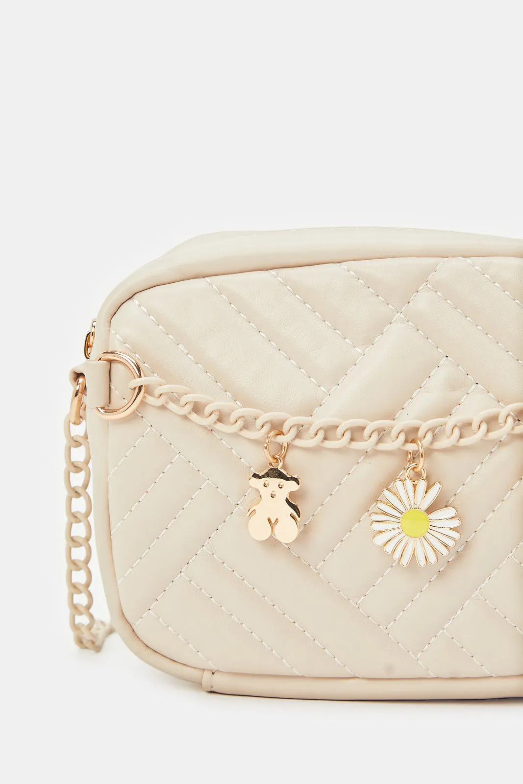 Girls Beige Cross Body Bag