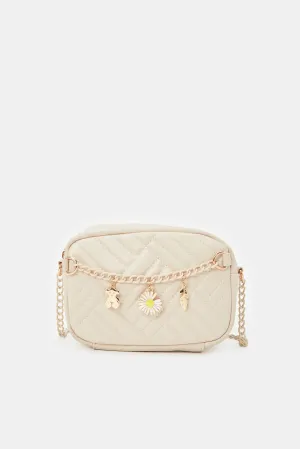 Girls Beige Cross Body Bag