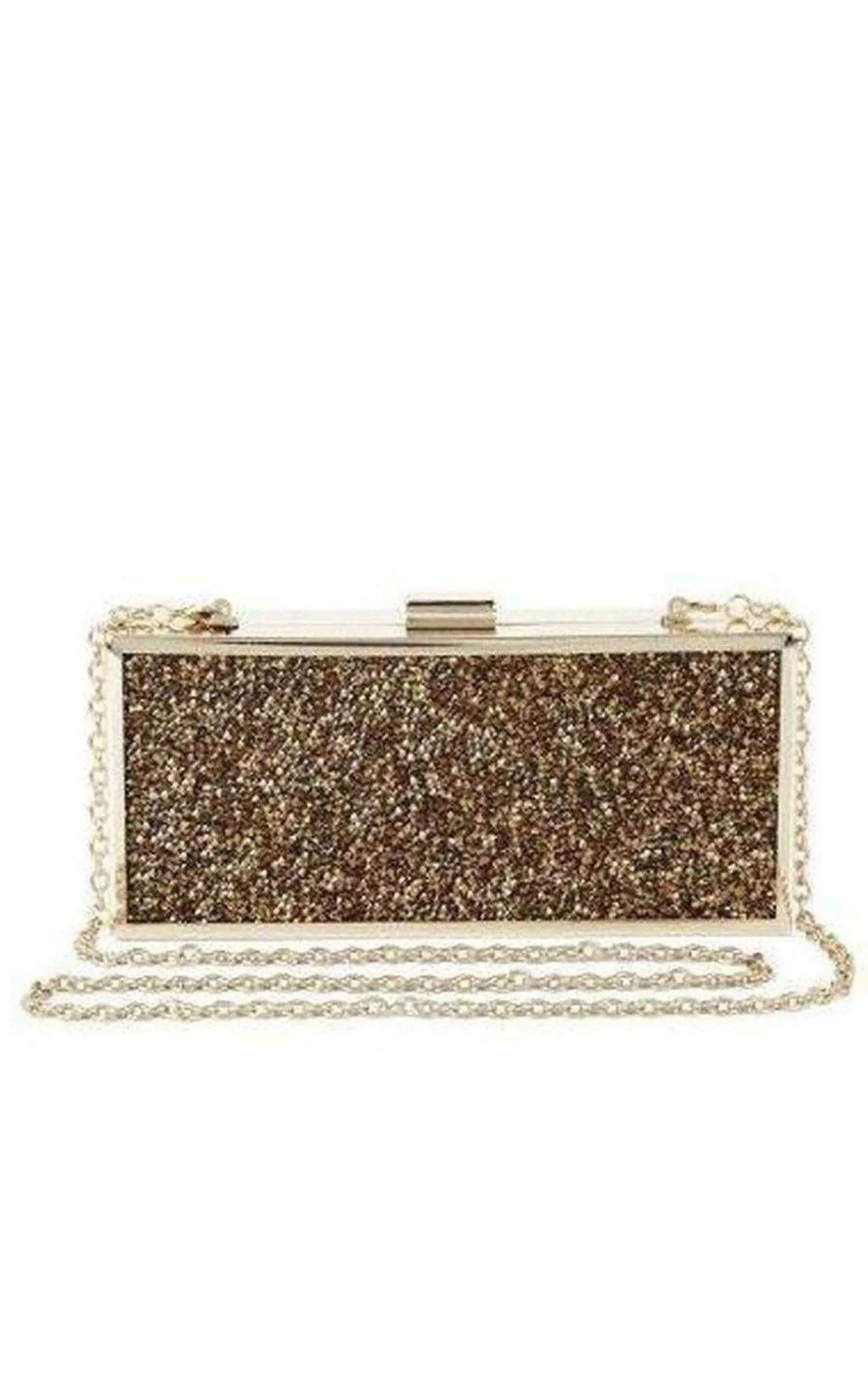 Gold Ariana Rock Crystal Hard Clutch