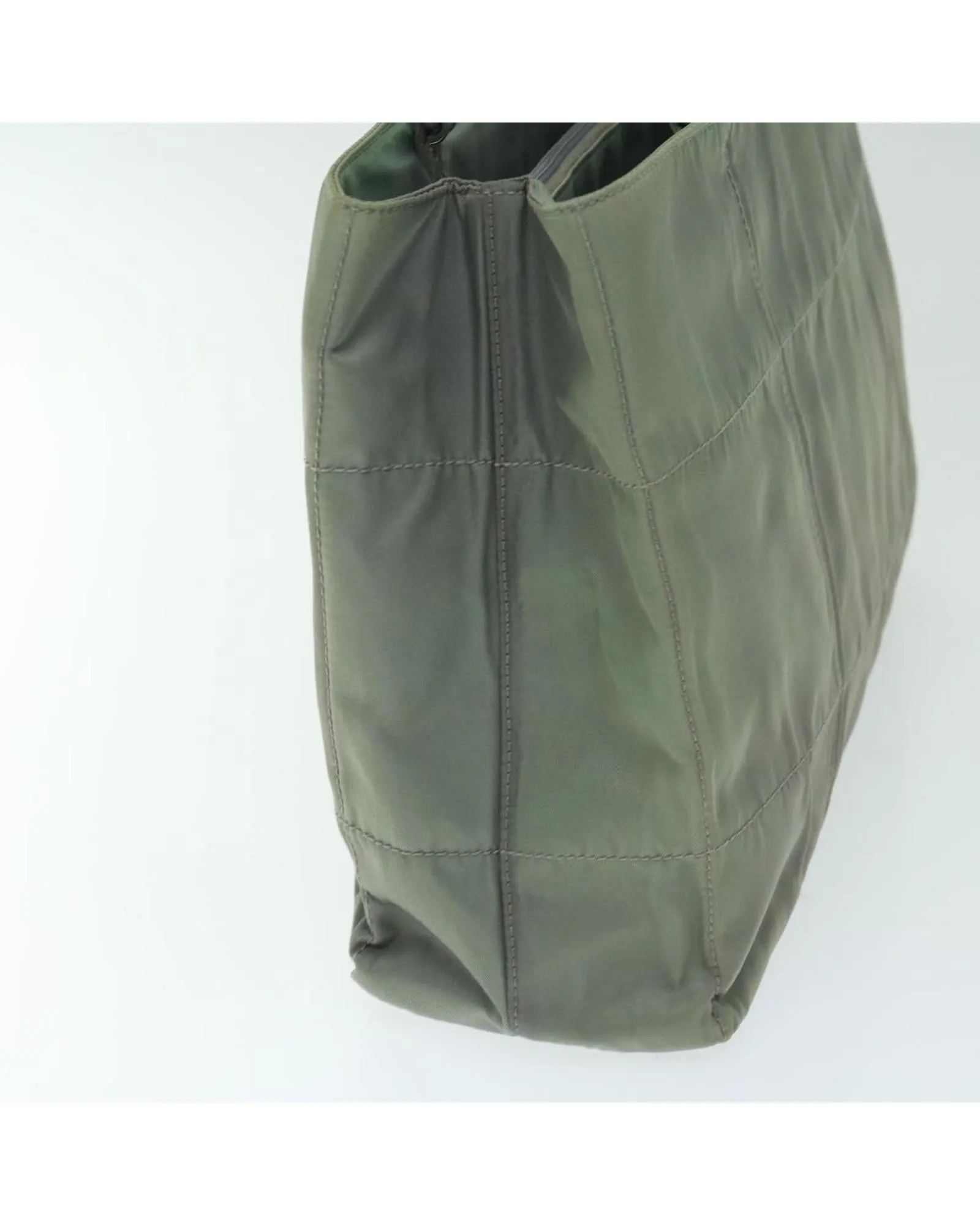 Gray Nylon Tote Bag by a Luxury Designer